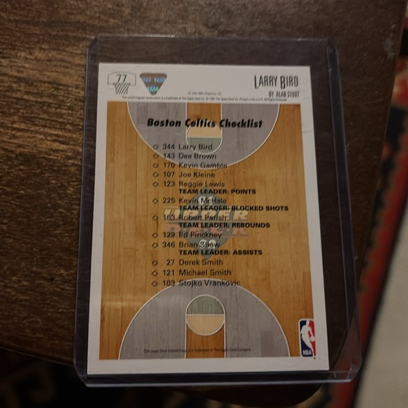 Larry Bird the Collector's Choice 1994 Upper Deck #77 - Picture 2 of 2